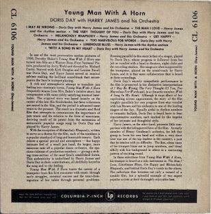Doris Day and Harry James - Young Man With a Horn (10" Vinyl, LP 1950)
