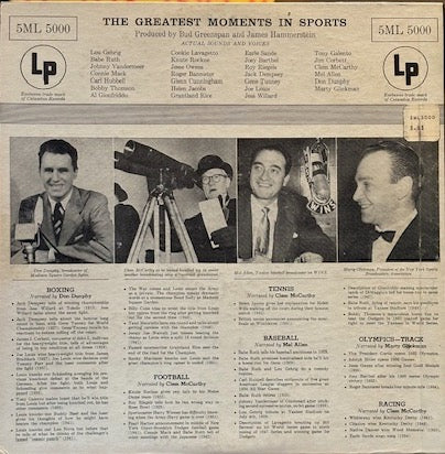 The Greatest Moments in Sports (Vinyl, LP 1955)