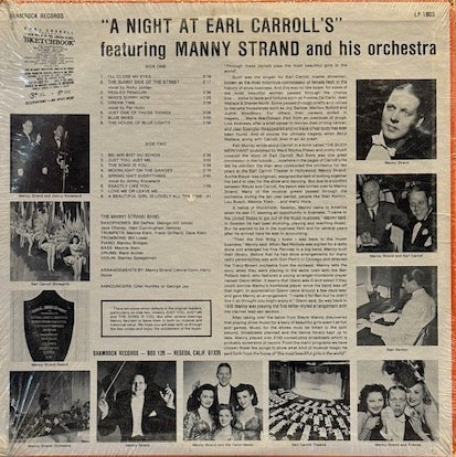 Manny Strand and His Orchestra-A Night at Earl Carroll's (Vinyl, LP)