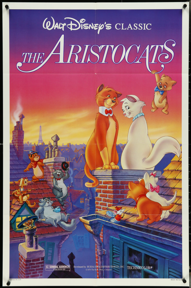 Sterling Holloway The Aristocats Full Movie The Aristocats (R1987 1Sh)