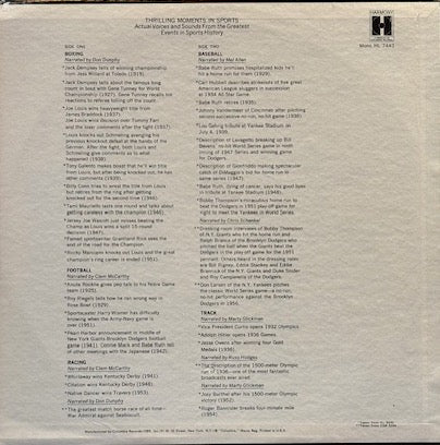 Thrilling Moments in Sports (Vinyl, LP 1968)