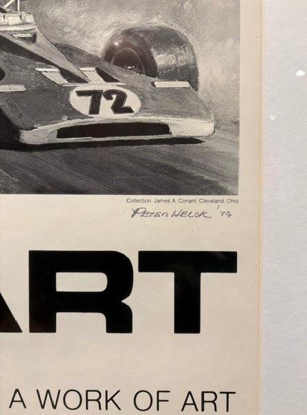 Signed and Dated Peter Helk "Auto Art" Exhibition Poster (1979)