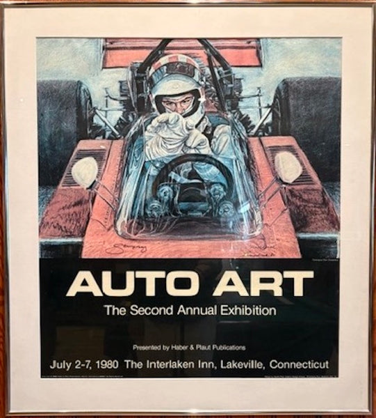 Signed and Dated Ellen Griesedieck and Sam Posey "Auto Art" Exhibition Poster (1980)