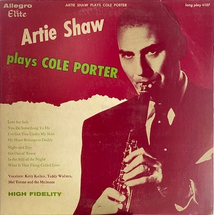 Artie Shaw plays COLE PORTER (Vinyl, LP, 10" 1956)