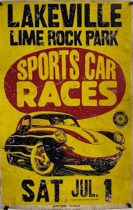 Lime Rock Park Race Poster (Ca. 1960's)