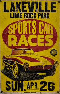 Lime Rock Park Race Poster (Ca. 1950's)