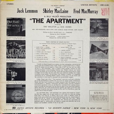 Music From The Motion Picture "THE APARTMENT" (1960 Vinyl, LP)