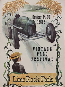 Lime Rock Park Vintage Fall Festival poster (1983)