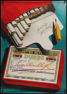 Dubec Cigarettes, Dutch Advertising Poster (ca., 1950's)