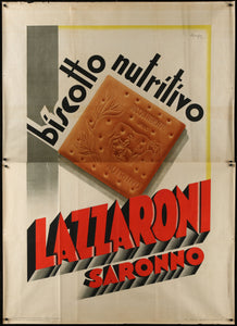 LAZZARONI Italian Advertising Poster (1932)