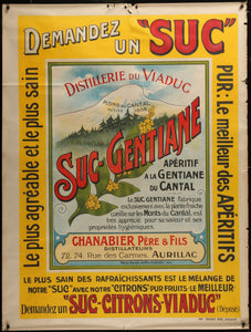 SUC-GENTIANE French Apértif Advertising Poster (ca., 1930')