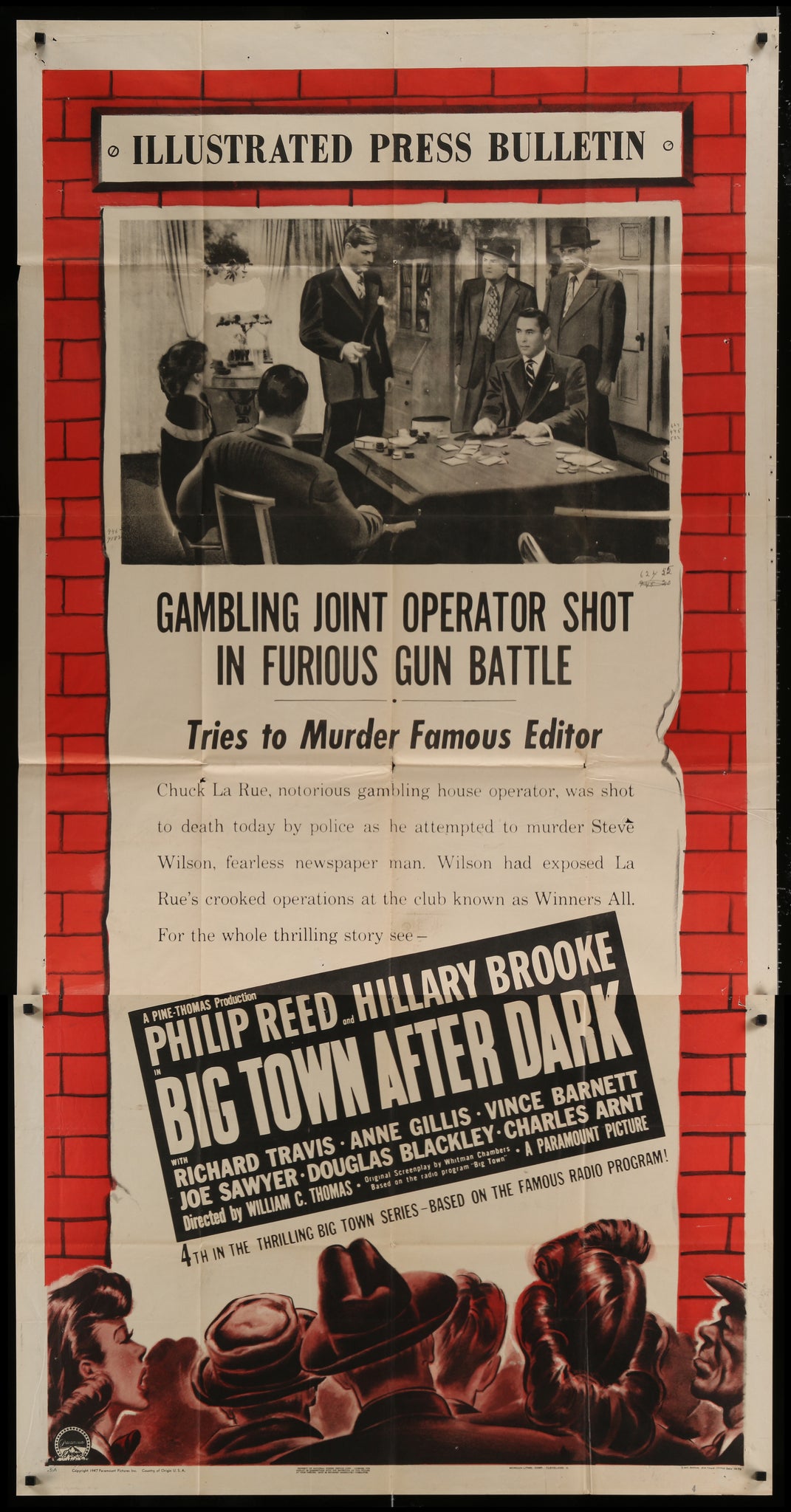 Big Town After Dark (1948 3sh)