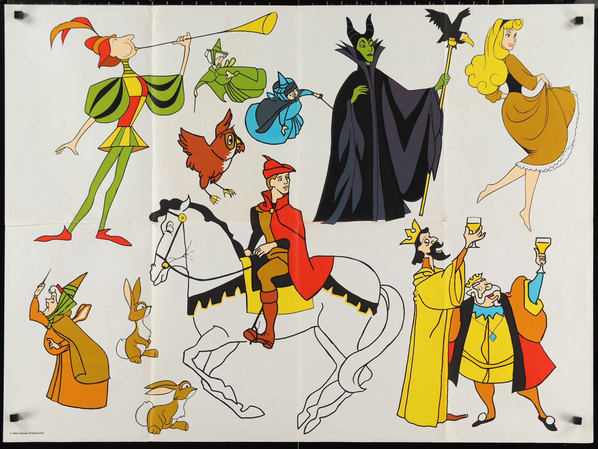 Disney Animation Characters (British Quad Ca. 1970's)