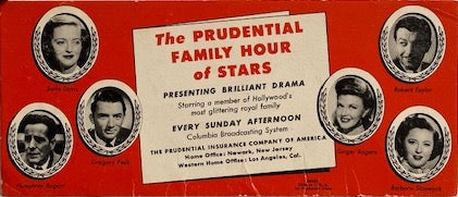 The Prudential Family Hour of Stars (Ink Blotter 1948)