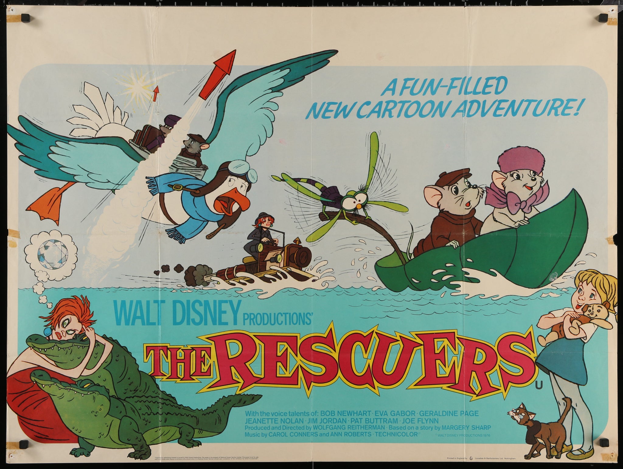 The Rescuers (1977 British Quad)