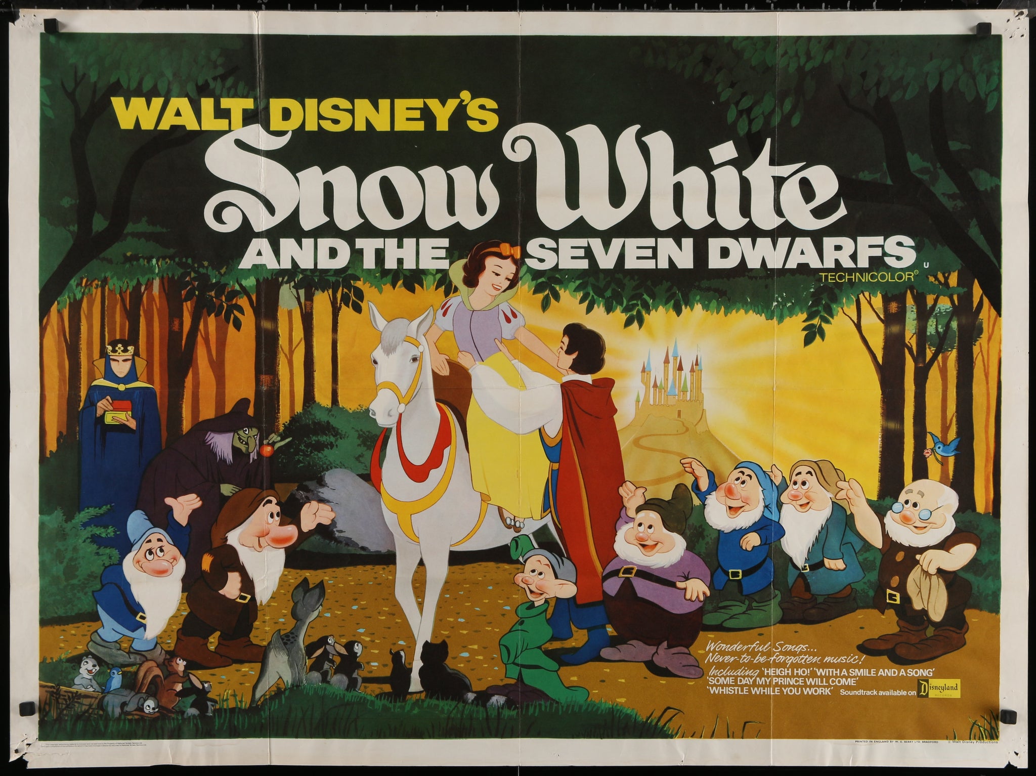 Snow White and the Seven Dwarfs (British Quad R1970's)