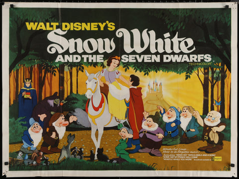 Snow White and the Seven Dwarfs (British Quad R1970's)