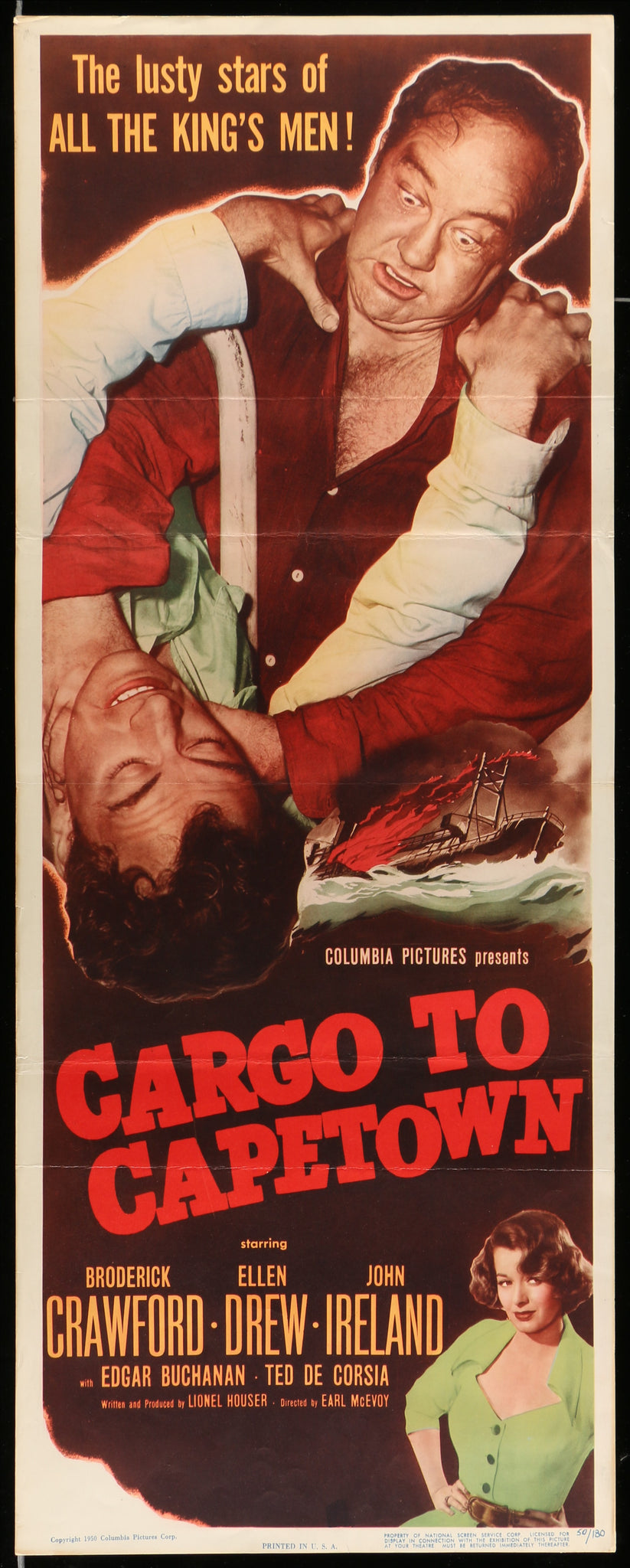 Cargo To Capetown 1950 Insert