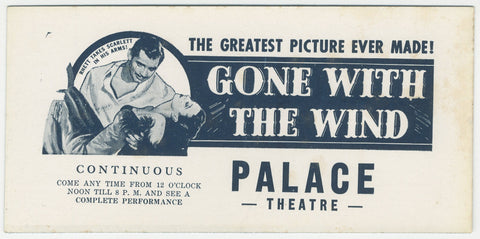 Gone With The Wind Ink Blotter (Ca. 1940's)
