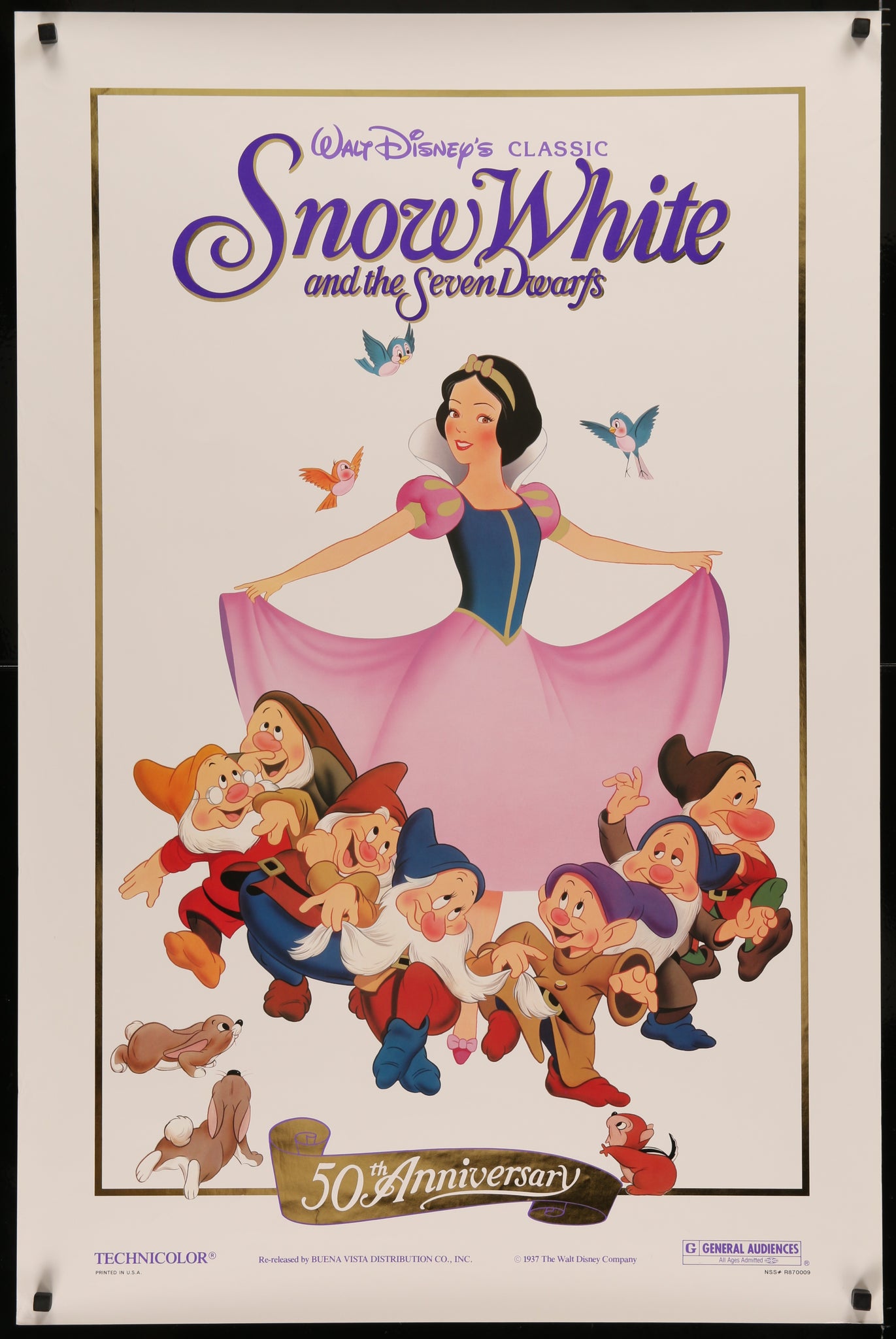 Snow White and the Seven Dwarfs (R1987 1Sh)