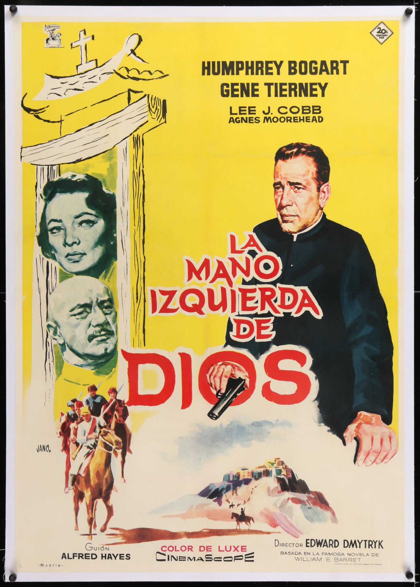 The Left Hand of God "La Mano Izquierda De Dios" (1960 Spanish, Linen Backed)