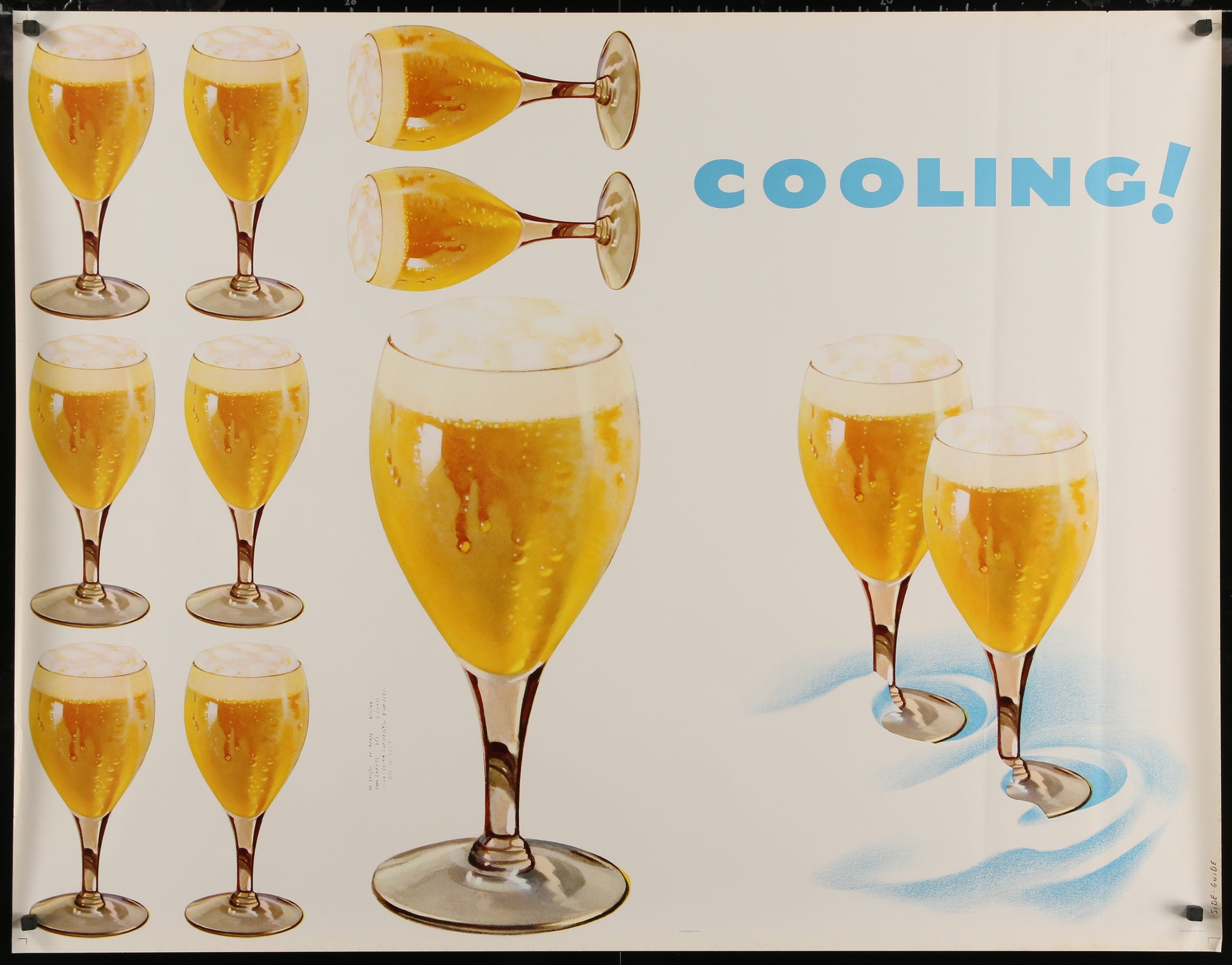 Cooling! Beer Printer's Test Poster (1949)