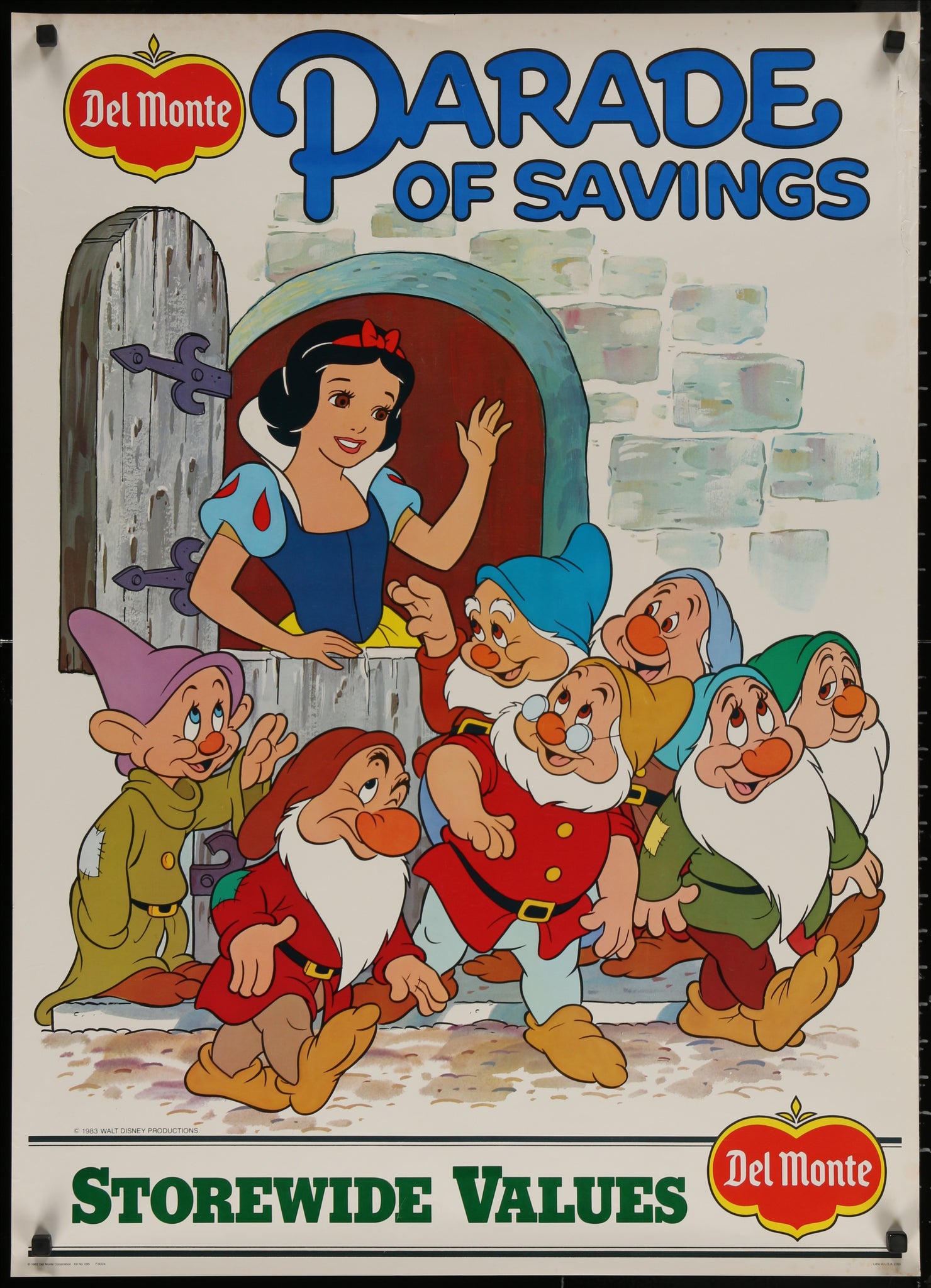 Del Monte Parade of Savings advertising Poster with Snow White (1983)