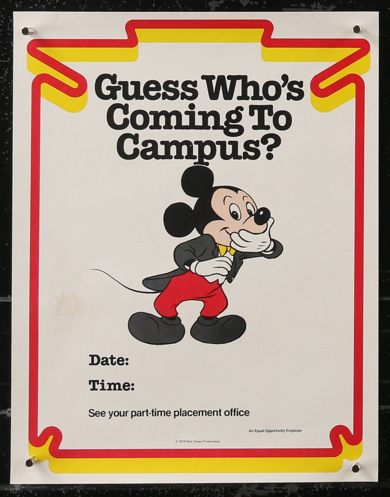 Guess Who's Coming to Campus? (1979 9" x 11")