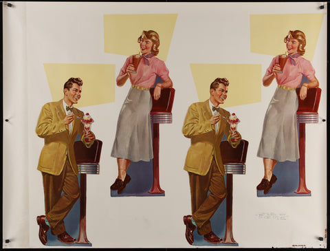 Ice Cream Printer's Test Poster (1950)