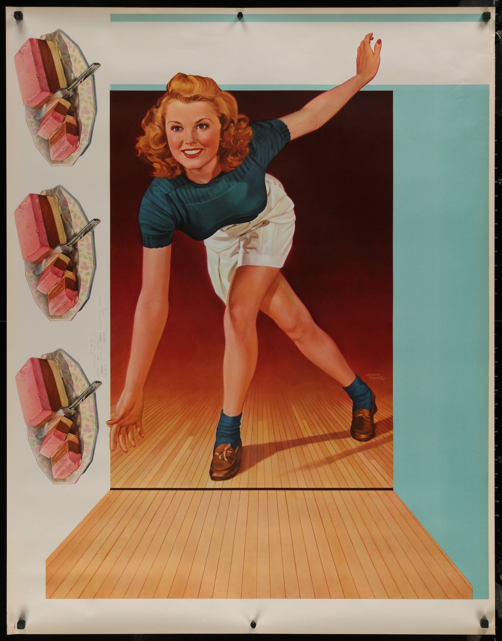 Albert Fisher, Girl Bowling, Printer"s Test (1947)