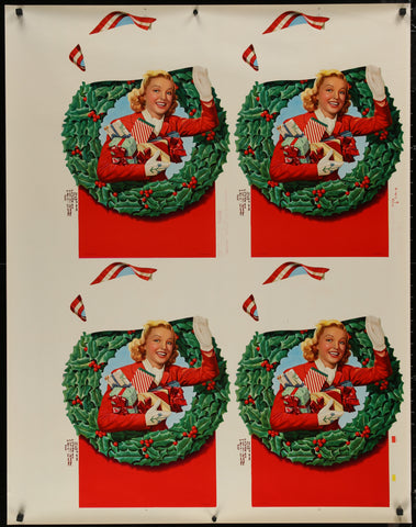 Albert Fisher, Woman in a Wreath, Printer's Test (1950's)