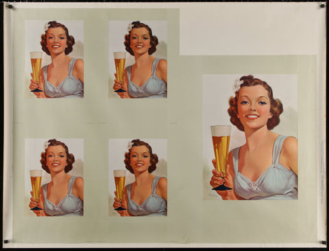 Albert Fisher, Woman With Beer, Printer's Test (1940's)