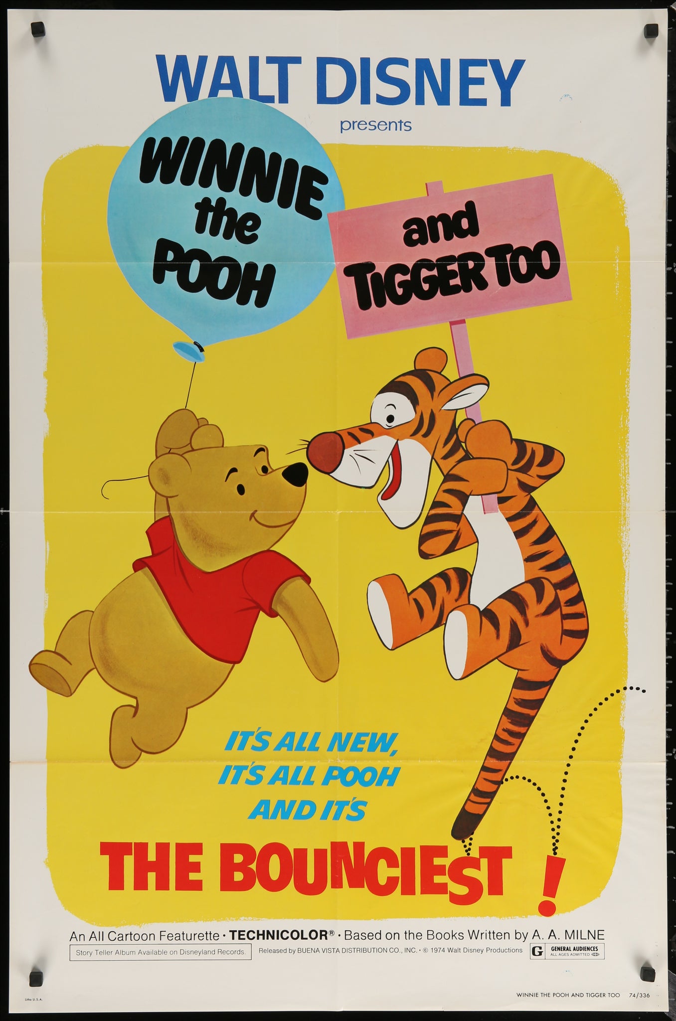 Winnie the Pooh and Tigger Too (1974 1Sh)